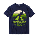 Vintage Sunset 2 Kids Papasaurus Gift For Fathers Day T-Shirt Funny Tops amp Tees Cotton Men's Funny Dominant Mart Lion Navy Blue XS 