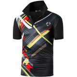 jeansian Men's Sport Tee Polo Shirts Golf Tennis Badminton Dry Fit Short Sleeve Mart Lion   