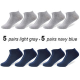 10 Pairs Lot Men Cotton Boat Socks Black Short Breathable Summer Autumn Mart Lion DS018 US(7-9.5) EU 39-44 