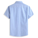Summer Men's Short Sleeve Cotton Social Shirts Soild Soft Shirt Slim Fit Chothing