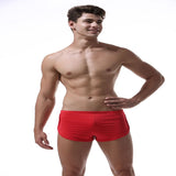 Summer Underwear Men's Casual Boxer Panties Loose Round Edged Sleep Bottoms Knitted Pajama Underpants Smooth Home Shorts Mart Lion   
