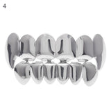 Hip Hop Gold Teeth Grillz Set Top Bottom Tooth Grills Dental Mouth Punk Teeth Caps Cosplay Party Rapper Jewelry Hot MartLion 4  