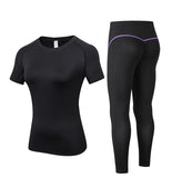 Sports Running Gym Top +Leggings Set Women Fitness Suit Gym Trainning Set Clothing Workout Fitness Women Mart Lion   
