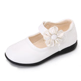 Girls Leather Shoes for Children Wedding Dress Princess School Kids Summer Bow-knot Black Student Sandals Korean Mart Lion White 26 