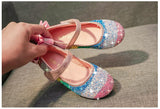 Kids Shoes Wedding Dance Girls Princess Children Casual Glitter Leather Rainbow Sequins Sandals Party Dress Loafers Mart Lion   