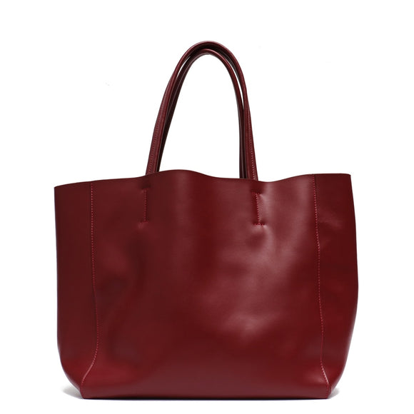  Luxury Brand Cow Leather Tote Bags Designer Cowhide Handbags Women Shoulder Female Large Capacity Liner Mart Lion - Mart Lion