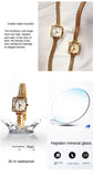 Women Watch Ins Light Diamond Retro Style Pop Small Square Sugar Waterproof Small Square Gold Watches Mart Lion   