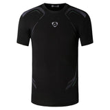 jeansian Men's Sport T-Shirt Tops Gym Fitness Running Workout Football Short Sleeve Dry Fit Black Mart Lion LSL020-Black US S China