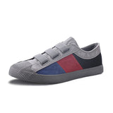 Colors Classic Unisex Sneaker Shoes Men's Hook amp Loop Breathable Canvas Sport zapatillas hombre Mart Lion Blue-Grey 38 