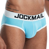 Men's Underwear Briefs Jockstrap Pouch Cuecas Cotton Stripe Panties Thongs Underpants Mart Lion JM339SKYBLUE M(27-30 inches) 