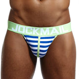 Men's Underwear Briefs Jockstrap Pouch Cuecas Cotton Stripe Panties Thongs Underpants Mart Lion   