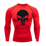 MMA Compression Sport suit Men's thermal underwear sets 1-3 piece Tracksuit Jogging suits Quick dry Winter Fitness Base layer Mart Lion Red T-shirt 1 L 