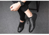 Breathable Genuine Leather Men Shoes Casual Summer Men's Loafers Slip-on Soft Flat Driving Mart Lion   