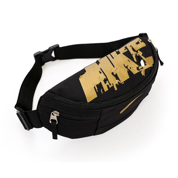 Men's Waist Bag Neutral Outdoor chest Zipper Canvas Messenger Sport Chest pack teenager Zip Belt Money Purs Mart Lion Golden waist bag  