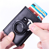  Rfid Card Holder Men's Wallets Money Bag Male Black Short Purse Small Leather Slim Mini For Airtag Air Tag Mart Lion - Mart Lion