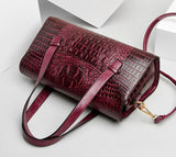  Crocodile Luxury Leather Handbags Women Bags Designer Vintage Alligator Satchel Tote Lady Shoulder Bag Mart Lion - Mart Lion