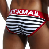 Men's Underwear Briefs Jockstrap Pouch Cuecas Cotton Stripe Panties Thongs Underpants Mart Lion   