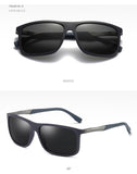 Designer TR90 Square Polarized Men's Sunglasses Ultra Light Vintage Driving Eyewear Mart Lion   