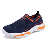 Children Sneakers Boys Running Shoes Autumn Breathable Knit Mesh Flat Sports Outdoor Casual Mart Lion Blue 11.5 