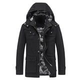 Men's Jacket Workwear Coat Cotton Washed Jacket Multi-Pocket Water Wash Coat Youth Casual Trench Slim Fit Clothes Mart Lion   