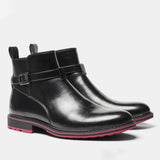 Men's Patent leather Boots Ankle With Zipper Mart Lion Black 643 40 