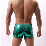  Underwear Men's Boxer Shorts Trunks Faux Leather Loose Inner Ice Silk Men's Underpants Boxers Homme With Pocket Mart Lion - Mart Lion