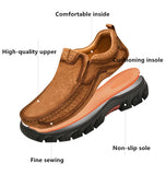 Men's Shoes 100% Genuine Leather Casual  Waterproof Work Shoes Cow Leather Loafers