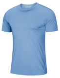 Soft Summer T-shirts Men's Anti-UV Skin Sun Protection Performance Shirts Gym Sports Casual Fishing Tee Tops Mart Lion Blue CN L (US M) China