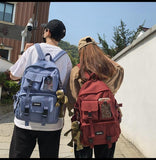  Women School Backpack Black Nylon Bagpack  Female Anti Theft Rucksack Casual Lady Travel Backpacks Korean Back Pack Mochila Mart Lion - Mart Lion