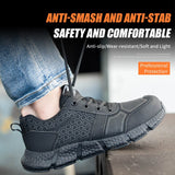 Men's Protective Boots Steel Toe Anti-Piercing Lightweight And Breathable Work Safety Shoes Mart Lion   