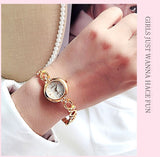  Women Watch Bracelet INS Style Diamond Inlaid Copper Quartz Movement 30m Waterproof  Ladies Mart Lion - Mart Lion