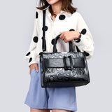 3-piece Set Ladies Handbag Pu Leather Shoulder Crossbody Women  Tote Bag Mart Lion   