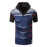 jeansian Men's Sport Tee Polo Shirt Golf Tennis Badminton Dry Fit Short Sleeve Black2