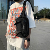 Casual Short Travel Bag Men's Crossbody Pouch Nylon Multi-Function Anti-Theft Messenger Bags Unisex Belt Waist Pack Phone Pouch Mart Lion   
