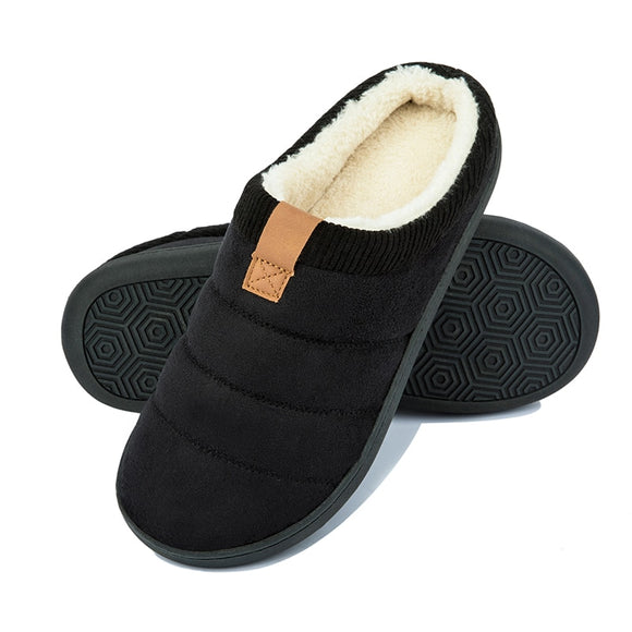  Home Soft Slippers Men's Winter Short Plush Slippers Non Slip Bedroom Fur Shoes Indoor Slippers Mart Lion - Mart Lion