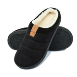 Home Soft Slippers Men's Winter Short Plush Slippers Non Slip Bedroom Fur Shoes Indoor Slippers Mart Lion Black 39-40 