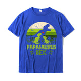 Vintage Sunset 2 Kids Papasaurus Gift For Fathers Day T-Shirt Funny Tops amp Tees Cotton Men's Funny Dominant Mart Lion   