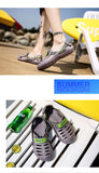 Summer Men's Hollow Out Hole Shoes All-Match Breathable Plastic Sands Seaside Wide Non-Slip Beach Upstream Shoes Mart Lion   