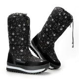 Women Snow Boots Keep Warm Shoes Plush Waterproof Non-slip Boots Female Mid-Calf Winter Easy Wear Zipper Mujer Mart Lion   