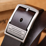 Cow Genuine Leather Belts for Men's Luxury Belt Leather Belt Alloy Pin Buckle Casual Male Vintage Strap Ceinture Homme Mart Lion Auburn 105cm(waist85-90cm 