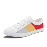 Colors Classic Unisex Sneaker Shoes Men's Hook amp Loop Breathable Canvas Sport zapatillas hombre Mart Lion Beige-White 38 