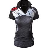 Jeansian Women Casual Designer Short Sleeve T-Shirt Golf Tennis Badminton Mart Lion SWT292-Black S China