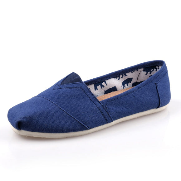 Summer Classic Blue Canvas Loafers Men's Women Low Flat Shoes Slip-on Casual Shoes Espadrilles zapatos hombre