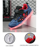 Usb Luminous Kids Sneakers Boys Flashing Light Spider Shoes Girl Baby Breathable Led Illuminated Children Glow Up Mart Lion   