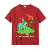 Tabletop Gaming Critical Hit Dinosaurs And Dice Premium T-Shirt Group Tops amp Tees for Men's Prevalent Cotton Funny Mart Lion Red XS 