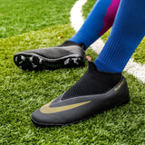 Breathable Mesh Men's Football Shoes TF/FG High-Level Socks After Wear-Resisting Football Sneakers Mart Lion   