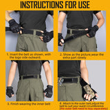  Tactical Belt Men's Belts Sports Inner Belt Military 1.7quot Waist Belt Army Nylon Black 3418 Mart Lion - Mart Lion