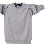 Men's T Shirt Long Sleeve Tshirt Clothing Casual Classic O-Neck Collar T-Shirts Cotton Tops Tees Mart Lion Gray M 