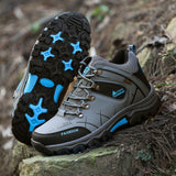 Men's Hiking Shoes Waterproof Climbing Athletic Autumn Winter Outdoor Trekking Mountain Boots Mart Lion Gray 39 