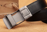  Belt Men's Genuine Leather Pure Cowhide Automatic Buckle Young People Trend Belt Casual Trouser Mart Lion - Mart Lion